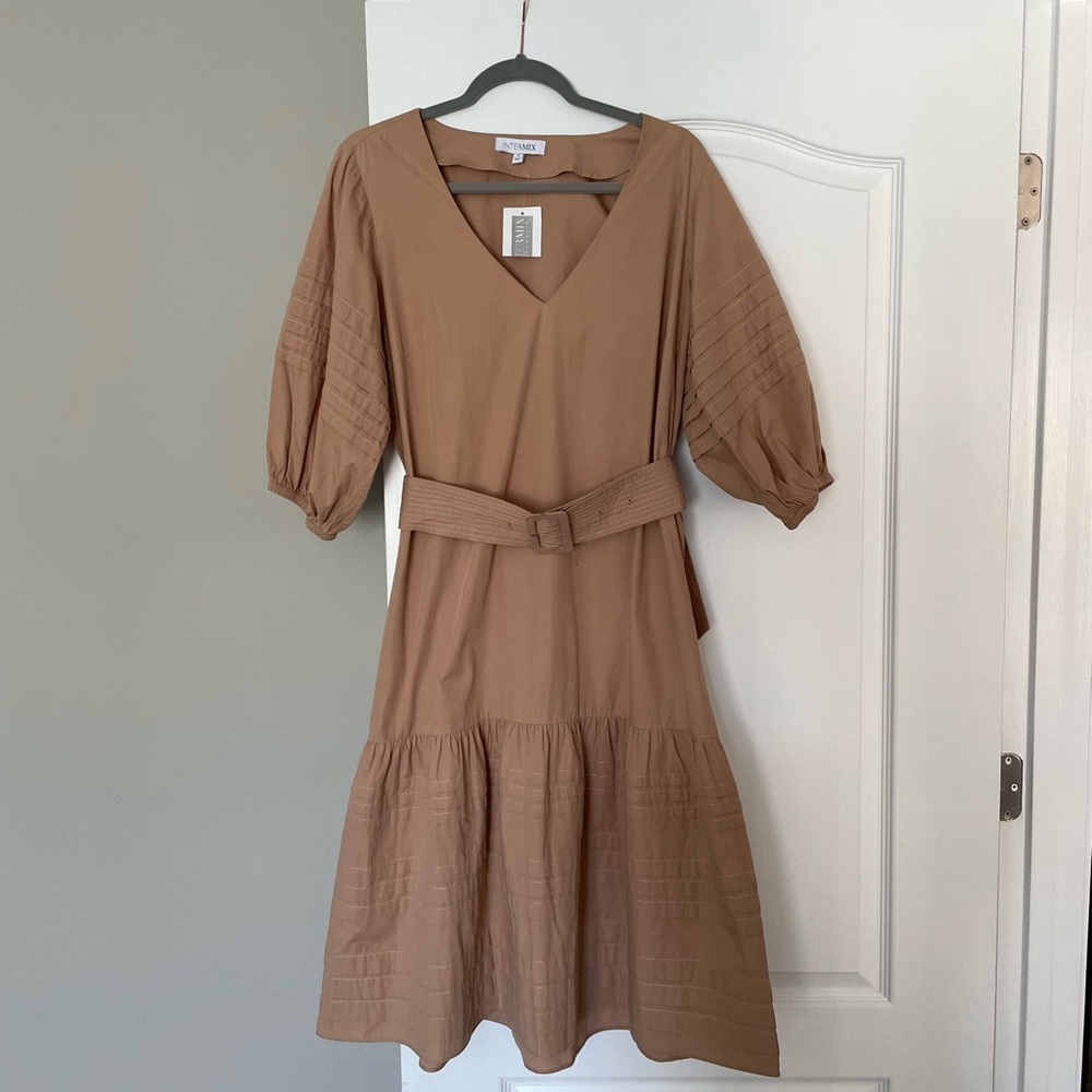 INTERMIX
Bonnie Belted Cotton Midi Dress